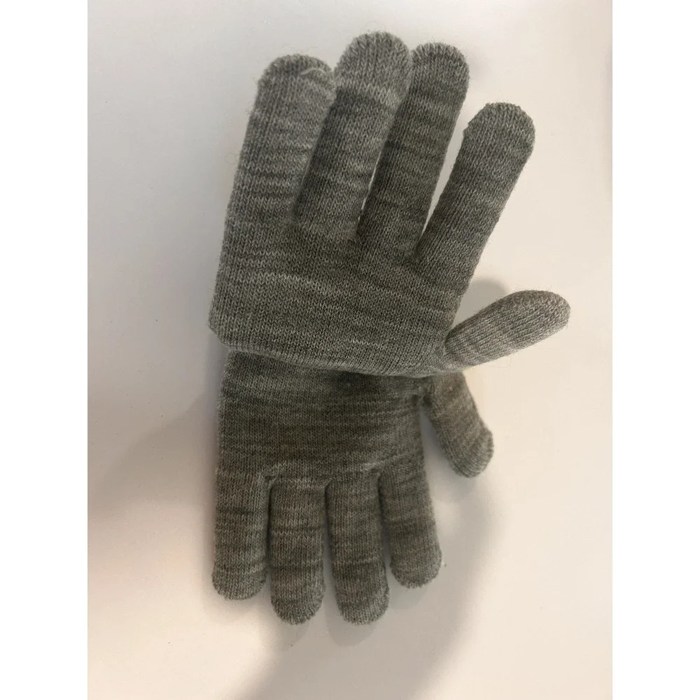 Amity Cold‎ Guard Girls Ladybug Flowers Fashion Knit Gloves Gray Red 5.5